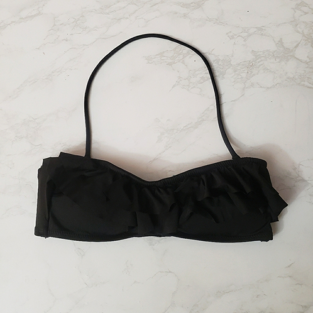 H&M black bandeau padded bikini top
